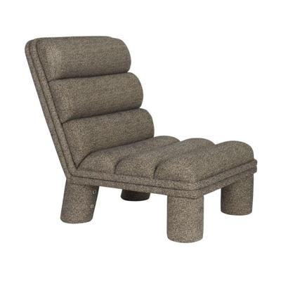 Dutchbone Fauteuil 'Fern' Bouclé, kleur Grijs Dutchbone Fauteuil 'Fern' Bouclé, kleur Grijs