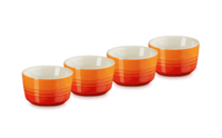 LE CREUSET - Aardewerk - Ramekins S/4 8cm Oranjerood - thumbnail