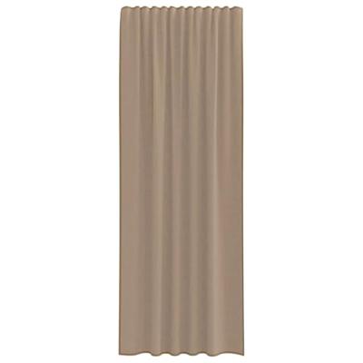 Gordijnen voile met roedezakken 2 st lichtbruin