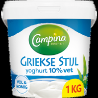 Campina Griekse Stijl Yoghurt 10% Vet 1 kg bij Jumbo - thumbnail