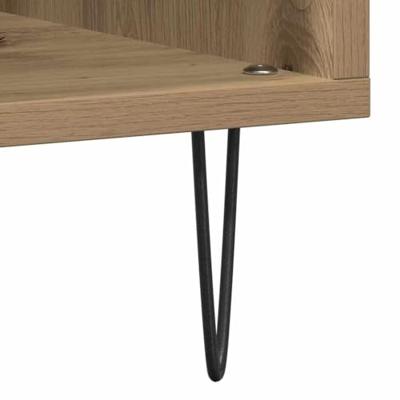 Platenkast met plank Oud hout 100 x 38 x 48 cm Bewerkt hout