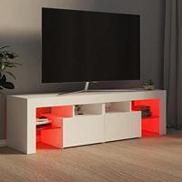 VidaXL Tv-meubel met led-verlichting 140x36,5x40 cm wit - thumbnail