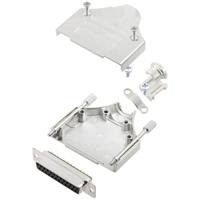 TRU COMPONENTS TCMHDM25DBSK 7708584 D-sub female connectorset 180 ° Aantal polen: 25 Soldeerkelk 1 stuk(s) - thumbnail