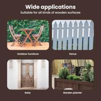 VidaXL Houtverf bruin 16,5 x 16,5 x 16 cm wandprint - thumbnail