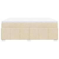 Boxspring met matras stof crèmekleurig 160x200 cm - thumbnail
