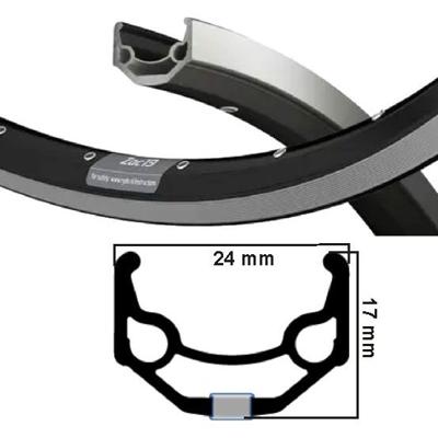 Ryde velg zac 19 zwart/zilver 28" 32 gaats 14g etrto 622