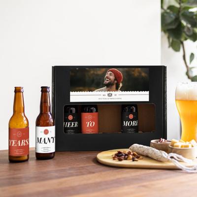Bierpakket met individueel gepersonaliseerd flesjes