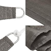 VidaXL Zonnezeil 160 g/m² 2x5 m hdpe antracietkleurig - thumbnail