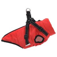 VidaXL Hondenjas met harnas waterdicht reflecterend rood l36 - thumbnail