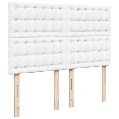 Boxspring met matras kunstleer wit 140x200 cm - thumbnail