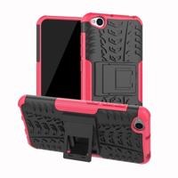Tire Texture TPU + PC schokbestendig beschermende case voor Xiaomi Redmi gaan met houder (roze) - thumbnail