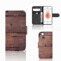 Apple iPhone 5 | 5s | SE | Book Style Case | Old Wood - thumbnail