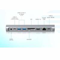 i-tec Metal Cooling Pad for notebooks (up-to 15.6”) with USB-C Docking Station (Power Delivery 100 W) - thumbnail