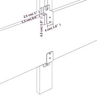 Hoofdbord met randen 83x23x118/128 cm fluweel donkergrijs - thumbnail