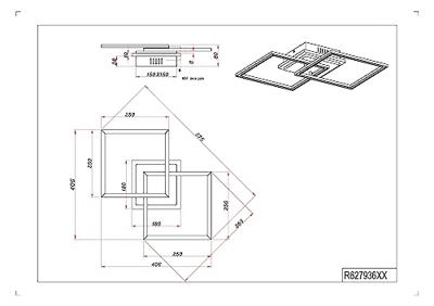 Trio PlafondlampGiro vierkant - R62793635