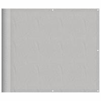 VidaXL Balkonscherm 90x500 cm 100% oxford polyester lichtgrijs - thumbnail