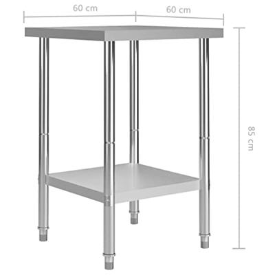 VidaXL Keukenwerktafel 60x60x85 cm roestvrij staal VidaXL Keukenwerktafel 60x60x85 cm roestvrij staal
