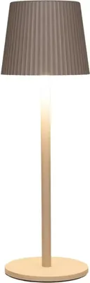 Anna's Collection draadloze tafellamp ribbel 27,5 x 9cm, mat zand