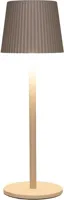 Anna's Collection draadloze tafellamp ribbel 27,5 x 9cm, mat zand - thumbnail