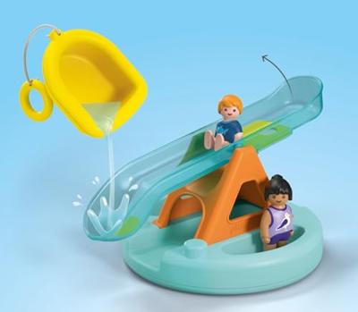 PLAYMOBIL Junior 71687 Eiland met waterglijbaan Inclusief twee personages, een baby-octopus en accessoires - Leeftijd 1 jaar