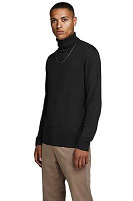 Jack - Jones Jjeemil Knit Roll Neck Noos Trui Black Jack - Jones Jjeemil Knit Roll Neck Noos Trui Black