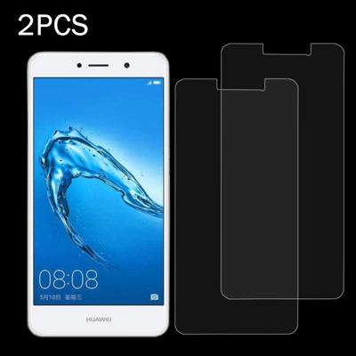 2 stuks voor Huawei Y7 0.3mm 9H oppervlaktehardheid 2.5D Explosieveilig niet-volledig scherm getemperd glas scherm Film