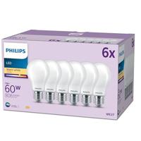 Philips LED 9290012430 LED-lamp Energielabel E (A - G) E27 Peer 7 W = 60 W Warmwit (Ø x l) 50 mm x 106 mm 6 stuk(s) - thumbnail