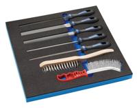 Promat/Tecwerk Gereedschapsmodule | 7-delig 2/3-module | vijlen, staalborstels - 4000871246 - thumbnail