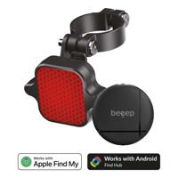 Beeep OneTag Apple Find My & Android Tracker Black & Bicycle Reflector - thumbnail