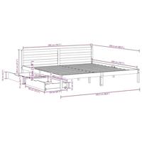 Bedframe zonder matras massief grenenhout 200x200 cm - thumbnail