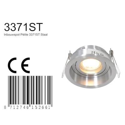 Steinhauer Geborstelde inbouwspotPelite spot Ø 10cm - 3371ST