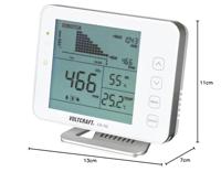 VOLTCRAFT CO-110 Kooldioxidemeter 0 - 5000 ppm Met datalogger Kalibratie Fabrieksstandaard (zonder certificaat) - thumbnail
