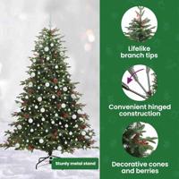 VidaXL Kunstkerstboom groen 180 cm pvc en metaal en plastic - thumbnail