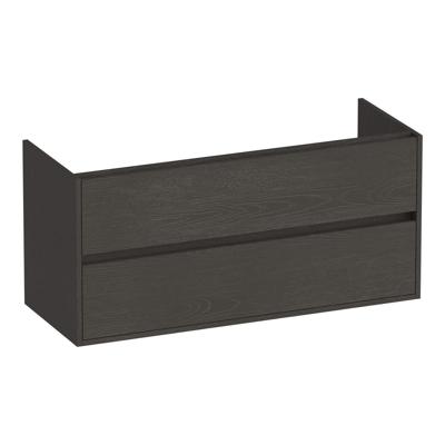 Brauer Adore - Onderkast - 120 cm - met 2 Softclose Lades Greeploos en 1 Sifon Uitsparing - Timber Anthracite
