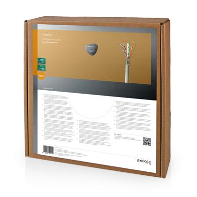Nedis CCBG8524GY100S Netwerk Kabel Rol Cat6 Solid S/ftp Cca 100.0 M Binnenshuis Rond Pvc Grijs Gift Box Nedis CCBG8524GY100S Netwerk Kabel Rol Cat6 Solid S/ftp Cca 100.0 M Binnenshuis Rond Pvc Grijs Gift Box