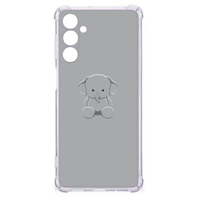 Samsung Galaxy M54 Stevig | Bumper Hoesje | Grijs Baby Olifant Samsung Galaxy M54 Stevig | Bumper Hoesje | Grijs Baby Olifant
