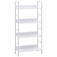 Boekenkast met 4 schappen 60x27,6x124,5 cm bewerkt hout wit - thumbnail