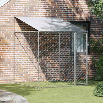 Hondenbench 200 x 200 x 258 cm Staal en PE Hondenbench 200 x 200 x 258 cm Staal en PE