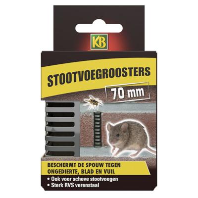 KB Stootvoegrooster RVS 70mm - 10 stuks KB Stootvoegrooster RVS 70mm - 10 stuks