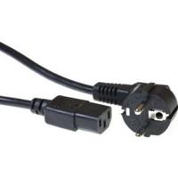 ACT Netsnoer CEE 7/7 male (haaks) - C13 zwart 3 m - thumbnail