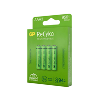 GP ReCyko AAA 950mAh 4 stuks Oplaadbare NiMH Batterij - thumbnail