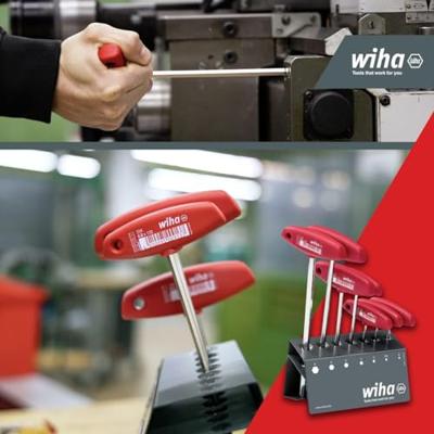 Wiha Stiftsleutelset met dwarsgreep | Zeskant | 8-delig hoogglans vernikkeld | incl. werkbankhouder - 953 - 00953 - thumbnail