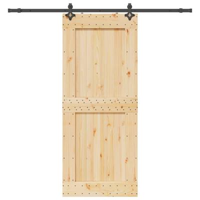 Schuifdeur met beslag 95x210 cm massief grenenhout