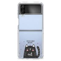 Samsung Galaxy Z Flip 4 Telefoonhoesje met Naam Cat Good Day - thumbnail