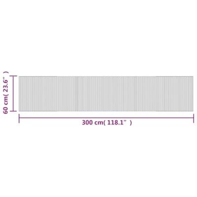 VidaXL Vloerkleed rechthoekig 60x300 cm bamboe bruin - thumbnail