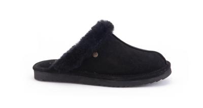 Warmbat Lismore Suede Dames Pantoffel Black/Black 37