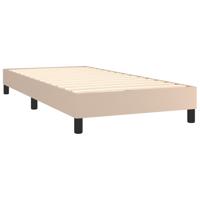 Boxspring met matras kunstleer cappuccinokleurig 90x190 cm - thumbnail
