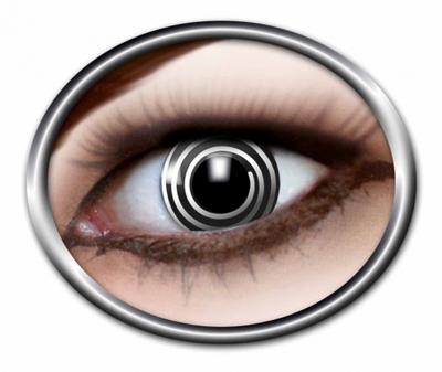 contactlenzen Black Spiral (poly-)hema zwart/wit