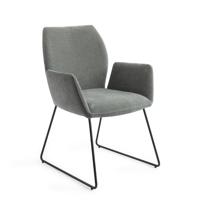 Jesper Home Misaki eetkamerstoel Breezy Blue slide black - thumbnail