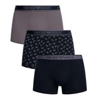 Armani boxershort 3-pack blauw-grijs met logo print - thumbnail